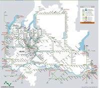Karte von den Trenord Eisenbahnlinien